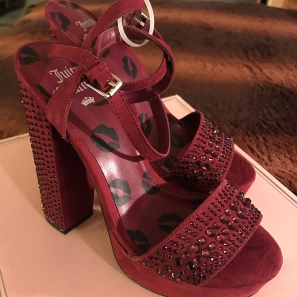 Juicy Couture Shoes - NWT Juicy Couture Wine Colored Platform Heels 6.5